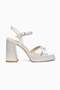 Women's Satin Platform Heeled Shoes