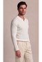 Men's Hair Braid Pattern Long Sleeve Knitwear - 2