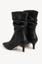 Ruche Gathered Pointed Toe Thin Heeled Women's Boots - 3