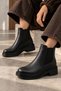 Genuine Leather Women's Boots Chelsea Boots Elastic Thick Sole Daily Comfortable Ankle Boots - 3