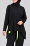 Women's Long Sleeve Asymmetrical Tunic and Waist-Tie Pants Set with Arma Detail, Viscose Cotton, Two-Thread Double Set - 3