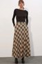 Plaid long skirt biskuvi