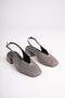 Women's Gray Suede 4 cm Thick Heeled Shoes Tr05Ms01H - 2