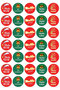 New Year's Stickers, Mixed Happy New Year Set, 350 Pieces (10 Sheets - Printed on Coated Paper.)