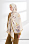 Floral Archive Aveline Pattern Shawl - Dark Oil Green - 2
