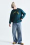 Washable oversize sweatshirt with text - 3