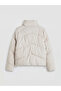 Esvab • Modern & Distinctive Stand Collar Women's Leather Look Puffer Coat - 8