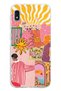 Samsung Galaxy A10 Compatible Abstract Art Collage Pattern Transparent Phone Case