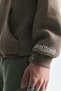 Oversize Baskılı Kapüşonlu Sweatshirt - 4