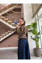 Navy Blue Napoleon Button Detailed Wide Leg Trousers - 1113 - 5