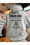 Unisex Error 404 Back Printed Premium Hooded 2 Thread Oversize Sweatshirt