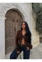 Brown Fur Detailed Knitwear Cardigan - 2