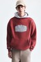 Oversize printed hooded sweatshirt