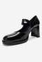 Christa Black Patent Leather Women's Heeled Shoes - 8