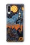 Samsung Galaxy A70 Compatible Jack Skellington Patterned Transparent Phone Case