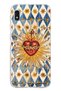 Samsung Galaxy A10 Compatible Vintage Sun and Heart Pattern Transparent Phone Case