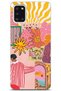 Samsung Galaxy A31 Compatible Abstract Art Collage Pattern Transparent Phone Case