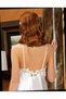 6 Piece Cream Women's Satin Dowry Set Transparent Lace Dressing Gown Nightgown Pajama Set |   Bridal Dowry Set with Shorts - 6