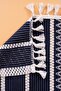 Navy Blue Regina Cotton Tasseled Runner 35X145 cm - 6
