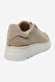 Bono Beige Suede Genuine Leather Women's Casual Sports Shoes - 7