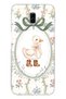 Samsung Galaxy J6 Plus Compatible Goose and Flower Pattern Transparent Phone Case