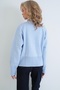Women's Blue Double Zipper Cardigan Alc-X15900 - 5