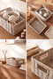 2-Piece Washable Gray Pp Rattan Closet Laundry Children's Room Toy Organizer Storage Basket Organizer 30X20X11 /36X26X12 - 5