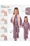 Plush Vested Stone Printed 3 Yarn Girls' Tracksuit Set - 2