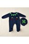 Baby Cherry Figured Romper with Hat and Snap Fasteners on the Back - 4