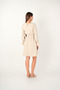 Crepe Fabric Waist Elastic Dress - Mink - 5