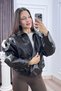 Women's Winter K-8645 Piece Leather Jacket - 2