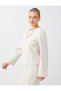 Beige Melange Round Neck Cotton Blend Soft Touch Blouse - 4