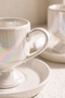 Ecroia Porcelain Coffee Cup Set for 2 People - 3