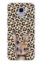 Samsung Galaxy J6 Compatible Leopard Pattern Rabbit Pattern Transparent Phone Case