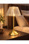 Gold Led Table Lamp with Transparent Head – Decorative Lampshade with 3 Light Modes - 2
