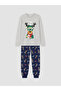 Rmz Gi̇yi̇m Farki̇yla New Year's Themed Boys' Pajama Set - 2