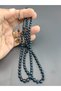 Halil Hilmi Master's Work Malahit Embroidered Pearl Black Kuka Prayer Rosary Certified 10553 - 5