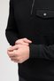 Men's Polo Collar Long Sleeve Sweatshirt with Pockets - 3