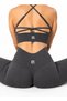 Women's High Waist Scrunch Tights 7/8 Sports Tights Push up Seamless Anthracite Gray Fitness Tights - 7
