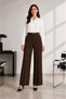 Hayal 28606-26 Women's High Waist Wide Leg Fabric Trousers Comfortable Cut for Office and Daily Use - 3