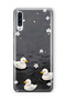 Samsung Galaxy A50 / A30S Compatible Little Ducks Patterned Transparent Phone Case