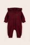 Unisex Baby 3-Yarn Hooded Jumpsuit - Cotton Lined Zippered Hooded Jumpsuit 3-24 Months - 2