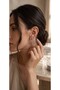 Silver Color Zircon Stone Snake Figured Chain Dangle 3-Piece Steel Earring Set - Does Not Tarnish - 2