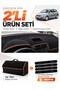 Volkswagen Polo Poled (2001-2009) Compatible Glove Box Cover + Thai Feather Trunk Bag Set - Vw019