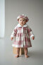 Baby Winter Dress with Hat, Plaid Pattern