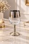 Set of 6 Silver Plated Glass Coffee and Water Glasses with Glass Legs 95ml - 2