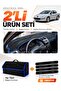 Peugeot 407 (2004-2010) Compatible Glove Box Cover + Tay Feather Trunk Bag + Sticker Set - Pe018