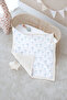 Double-Sided Baby Blanket, 100% Cotton Waffle Pique |   Pillowcase with Gift - Blue Dainty Bow - 70 X 105 cm