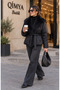 Levure Women's Light Fiber Snap Pocket Fur Collar Belted Coat - 6