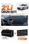 Dashboard Cover + Thai Feather Trunk Bag + Sticker Set Compatible with Peugeot 206+ (2009-2013) - Pe004